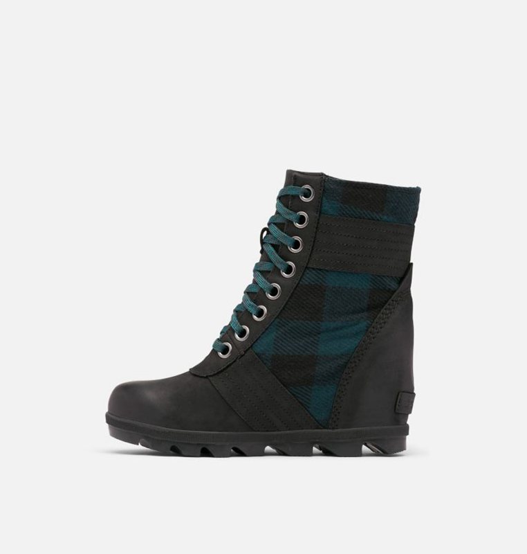 Womens Wedges Black/Blue - Sorel Lexie™ Boot - 694815-ZQV